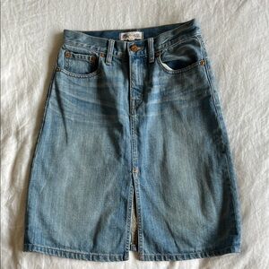 Madewell Light Blue Denim Pencil Skirt